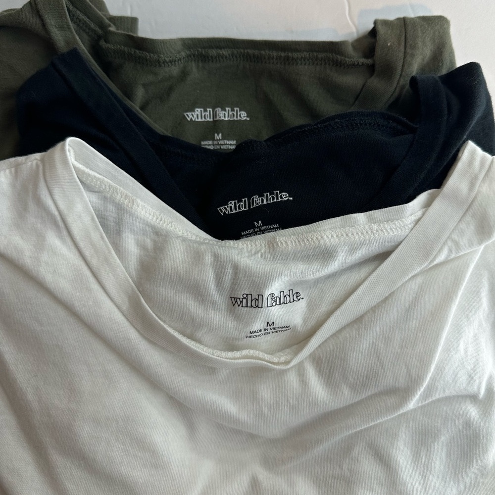 3-pack Target Wild Fable Cropped T-Shirts Size Medium